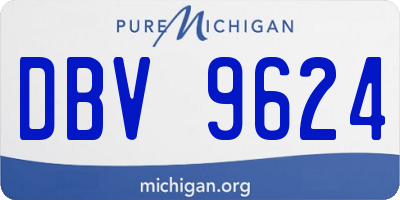 MI license plate DBV9624