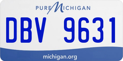 MI license plate DBV9631