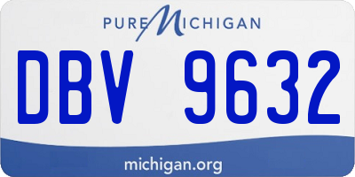 MI license plate DBV9632