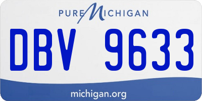 MI license plate DBV9633