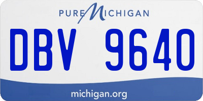 MI license plate DBV9640