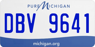 MI license plate DBV9641
