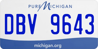MI license plate DBV9643