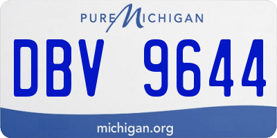 MI license plate DBV9644