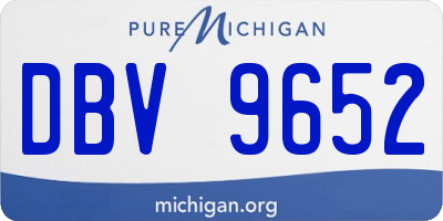 MI license plate DBV9652