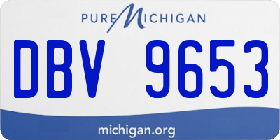 MI license plate DBV9653