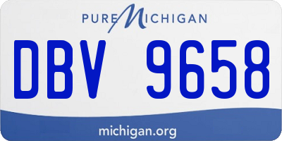MI license plate DBV9658