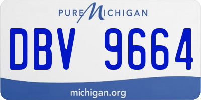 MI license plate DBV9664