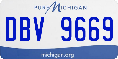 MI license plate DBV9669