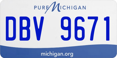 MI license plate DBV9671