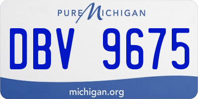 MI license plate DBV9675