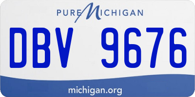 MI license plate DBV9676