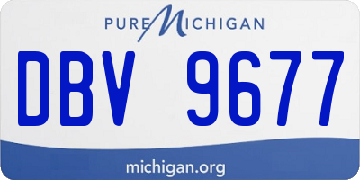 MI license plate DBV9677