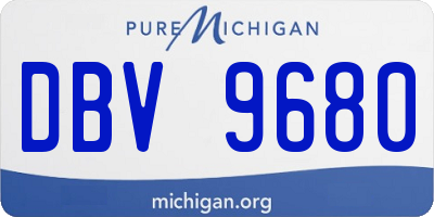 MI license plate DBV9680