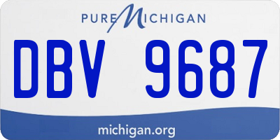 MI license plate DBV9687