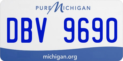 MI license plate DBV9690