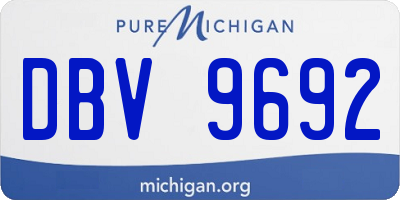 MI license plate DBV9692