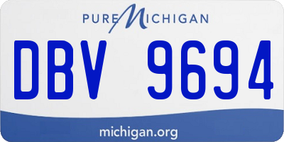 MI license plate DBV9694