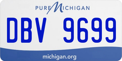 MI license plate DBV9699