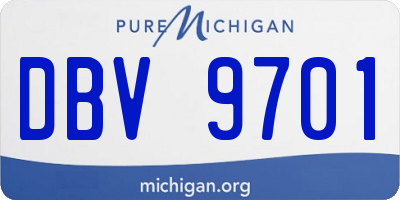 MI license plate DBV9701