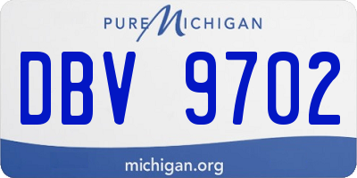 MI license plate DBV9702