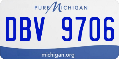 MI license plate DBV9706