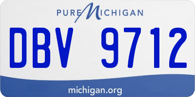MI license plate DBV9712