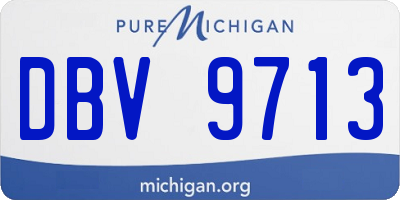MI license plate DBV9713