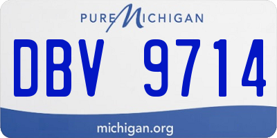 MI license plate DBV9714