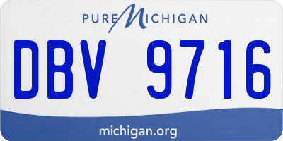 MI license plate DBV9716