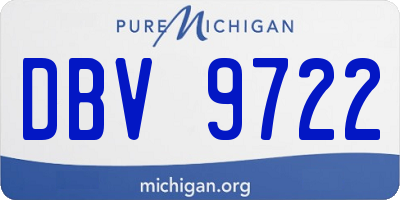MI license plate DBV9722