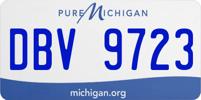 MI license plate DBV9723
