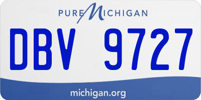 MI license plate DBV9727