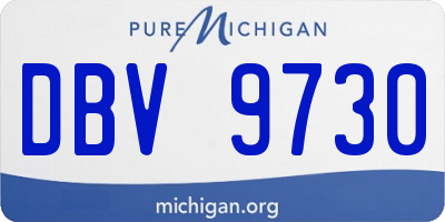 MI license plate DBV9730