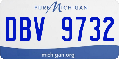 MI license plate DBV9732