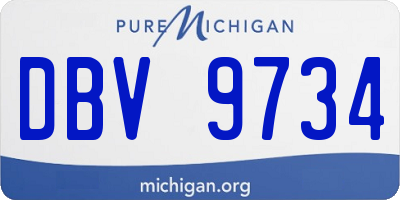 MI license plate DBV9734