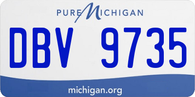 MI license plate DBV9735