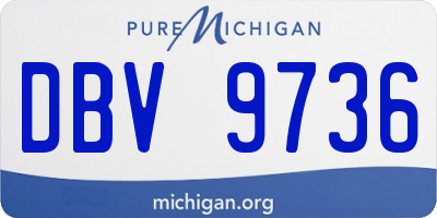 MI license plate DBV9736