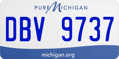 MI license plate DBV9737