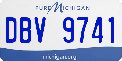 MI license plate DBV9741