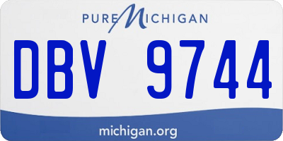 MI license plate DBV9744