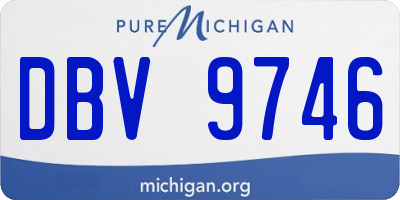 MI license plate DBV9746
