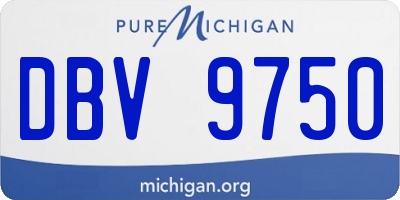 MI license plate DBV9750