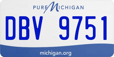 MI license plate DBV9751