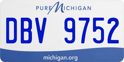 MI license plate DBV9752