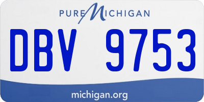 MI license plate DBV9753