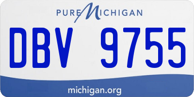 MI license plate DBV9755
