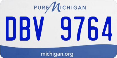 MI license plate DBV9764