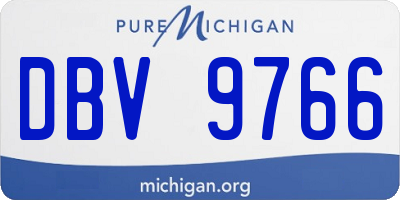 MI license plate DBV9766