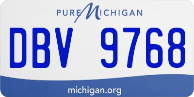 MI license plate DBV9768